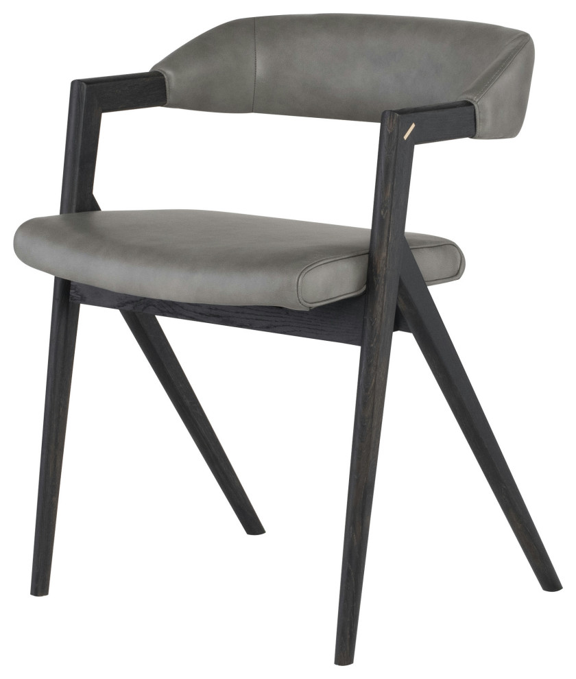 Anita Dove Leather Dining Chair   Midcentury   Dining Chairs   by Kolibri Decor  Houzz