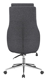 Cruz Upholstered Office Chair With Padded Seat Grey And Chrome-881150