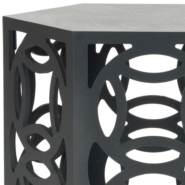 SAFAVIEH Natanya Charcoal Grey Side Table - 22.8