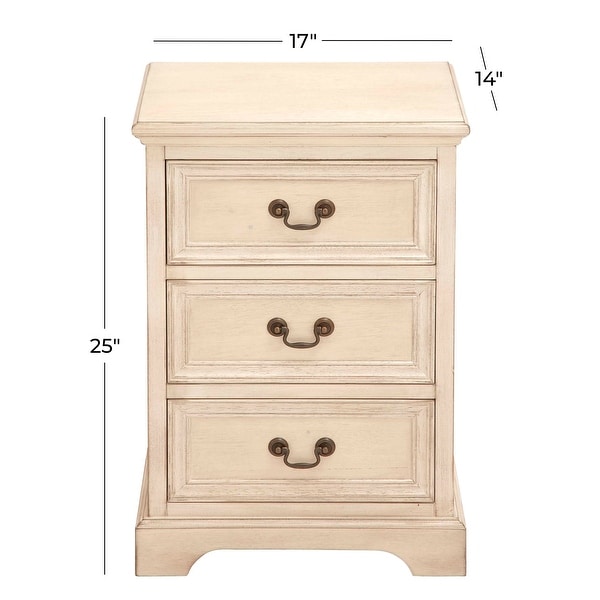 Cream Wood Traditional Cabinet 25 x 17 x 14 - 17 x 14 x 25