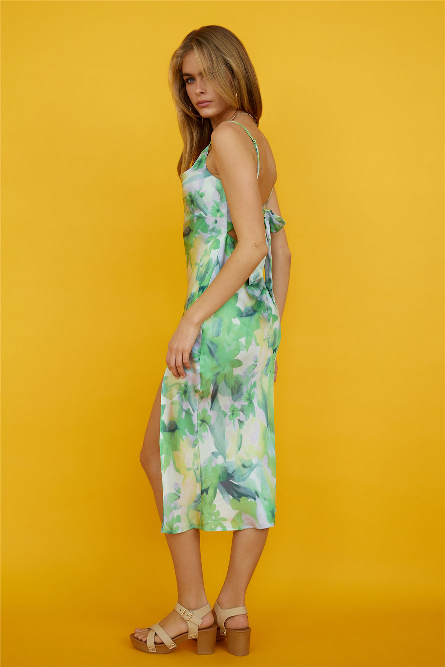 You're The One Midi Dress GREEN