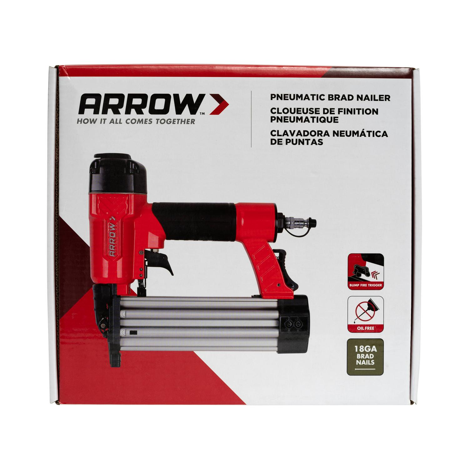 Arrow PT18G 18 Gauge Oil-Free Pneumatic Brad Nail Gun