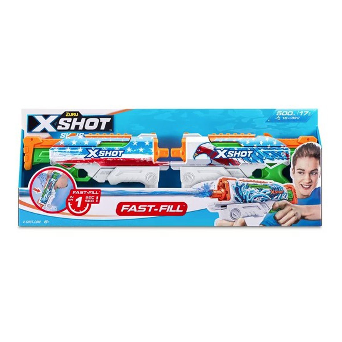 X-Shot USA Fast-Fill Water Blaster 2-Pack