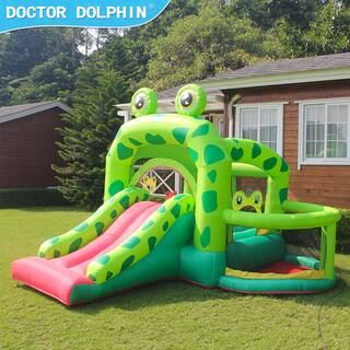 Oxford Fabric 420D Plus 840D Frog Inflatable Castle Bounce House Slide And Jumping with 350-Watt Blower HP-OF-F