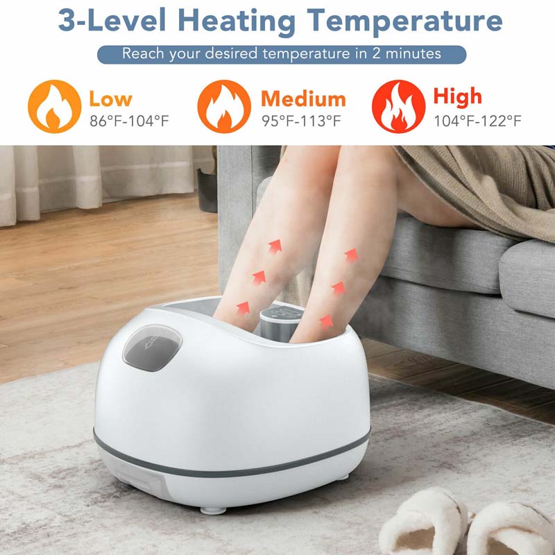 Steam Foot Spa Massager, Foot Bath Massager with 3 Level Heating, Home Pedicure Foot Spa, Shiatsu Foot Sauna Steam Massager