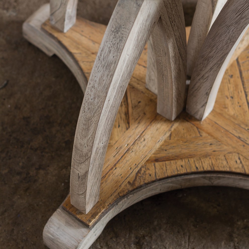 Uttermost Ranen Aged White Accent Table   Transitional   Accent Chests And Cabinets   by Buildcom  Houzz