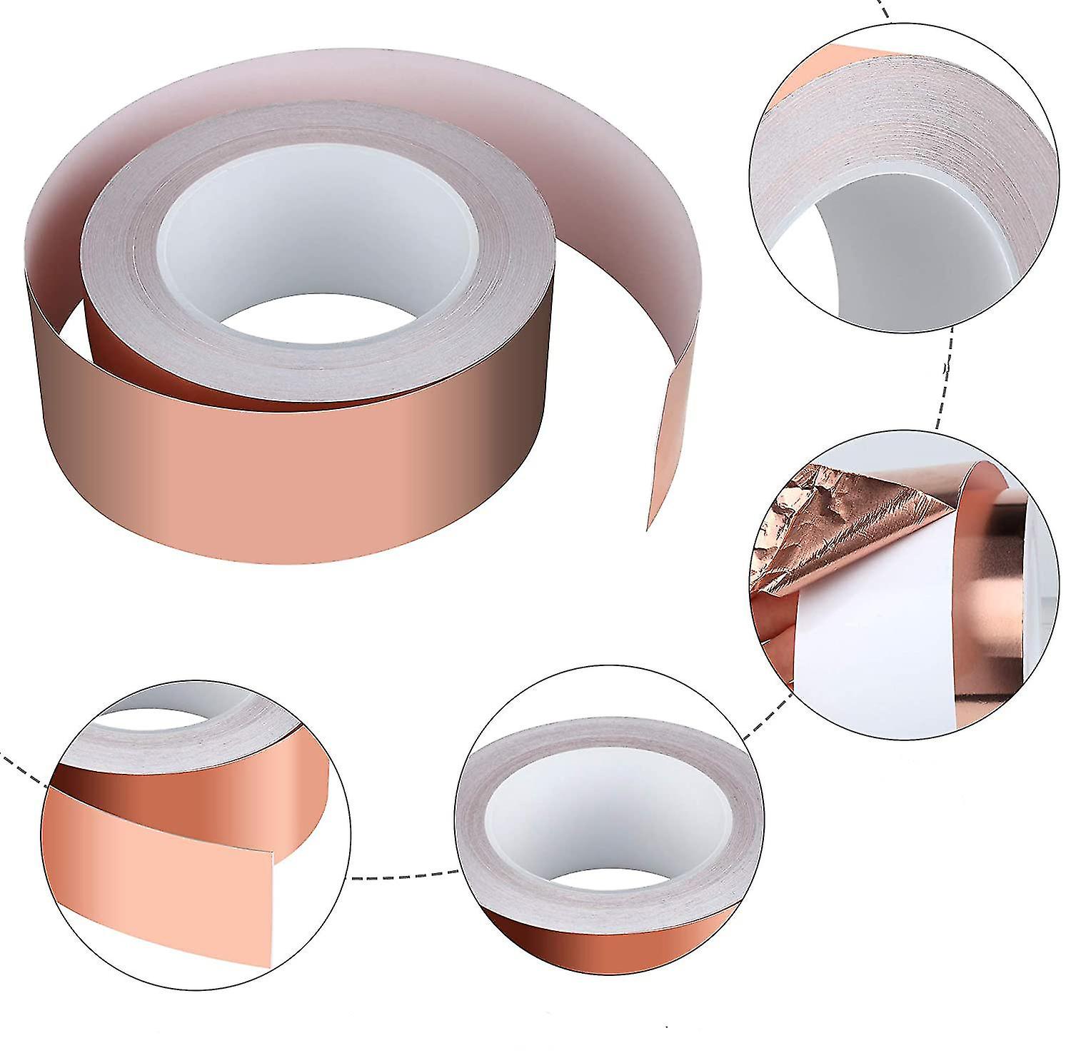 Copper Tape 30m X 50mm， Vegena Copper Foil Tape Emi Copper Foil Tape