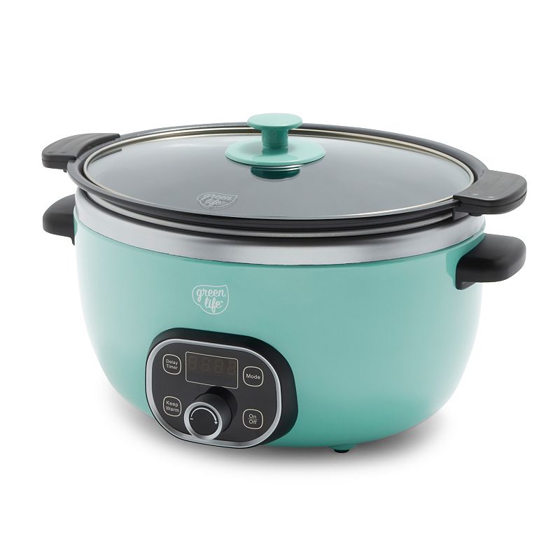 GreenLife Cook Duo Programmable 6-qt. PFAS-Free Ceramic Nonstick Slow Cooker