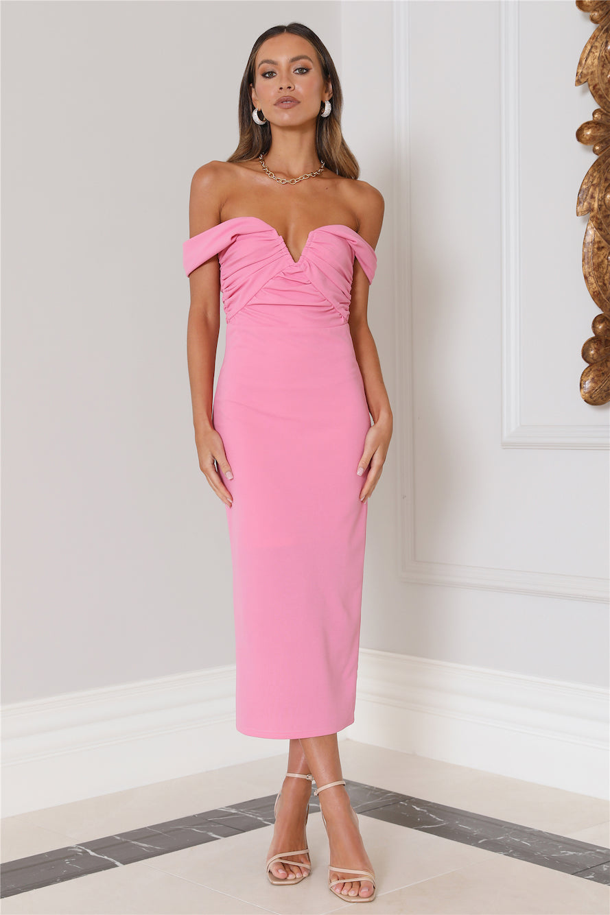 Bring The Style Midi Dress Pink