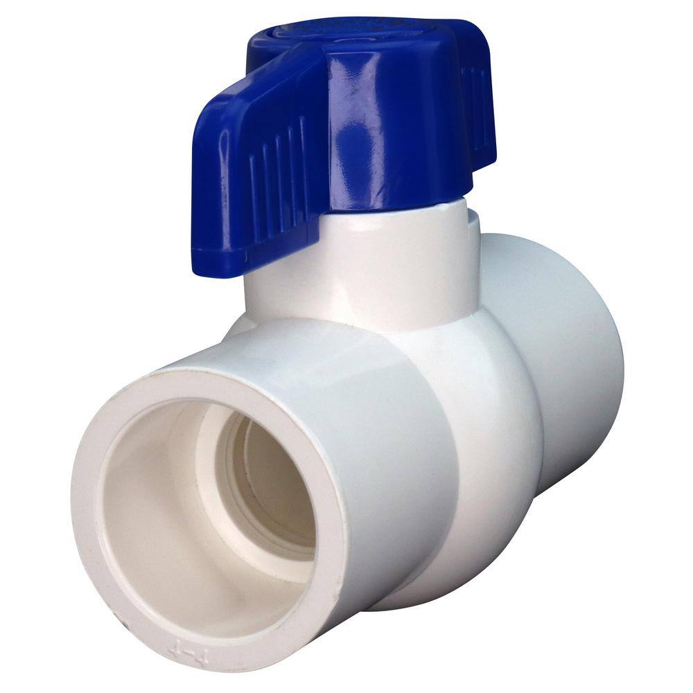 Everbilt 34 in. x 34 in. PVC Schedule 40 Slip x Slip Ball Valve Pro Pack (12-Pack) PVCBV3412JR