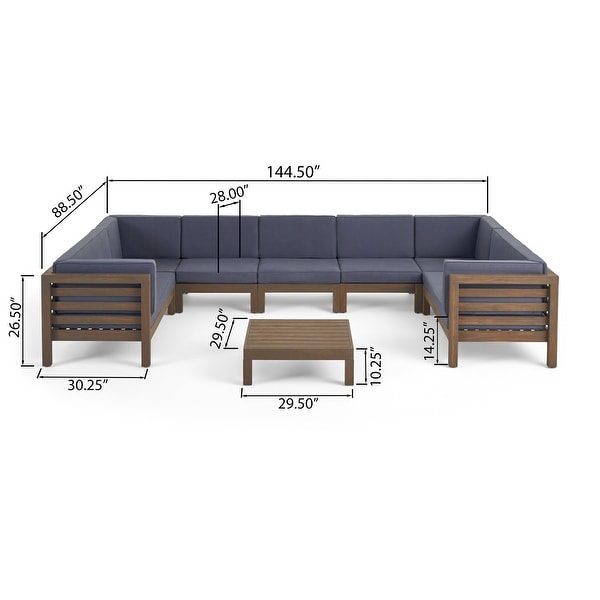 Oana Outdoor Acacia Sectional Sofa Set by Christopher Knight Home