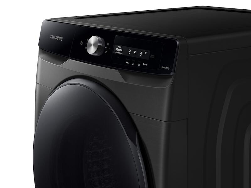 Samsung WF45A6400AV 4.5 Cu. Ft. Large Capacity Smart Dial Front Load Washer With Super Speed Wash In Brushed Black