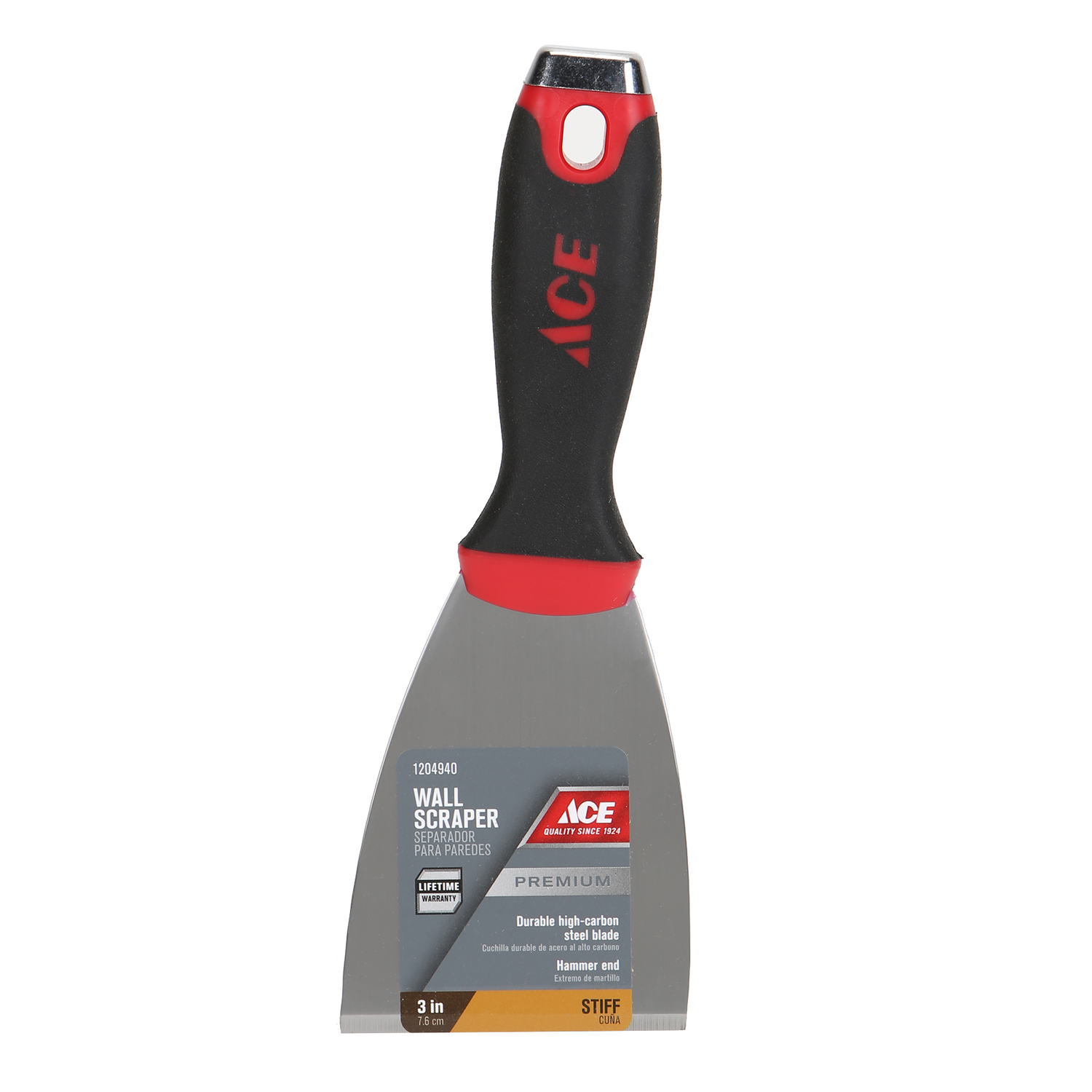 Ace 3 in. W Carbon Steel Stiff Wall Scraper