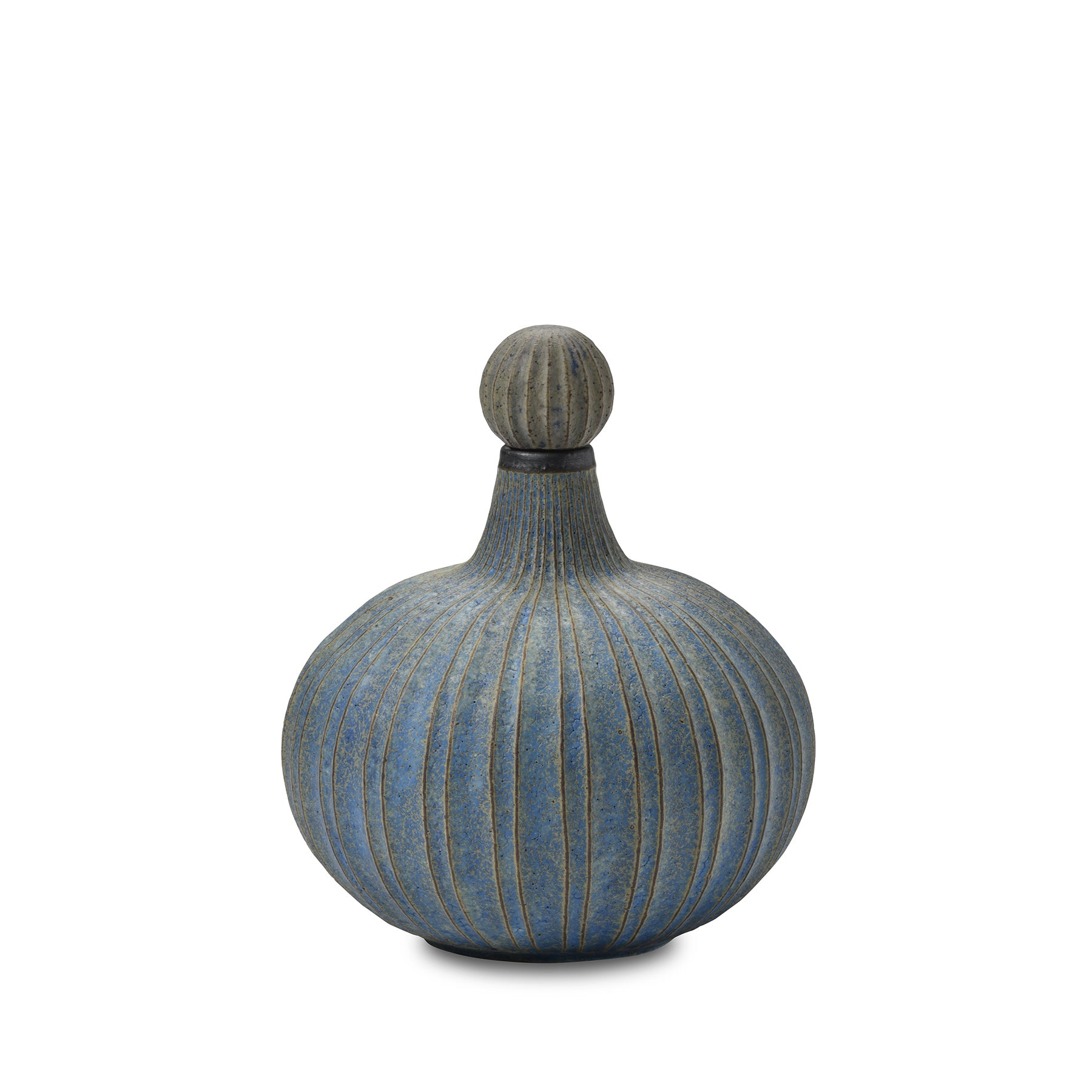 #42 Pumpkin Vessel in Indigo