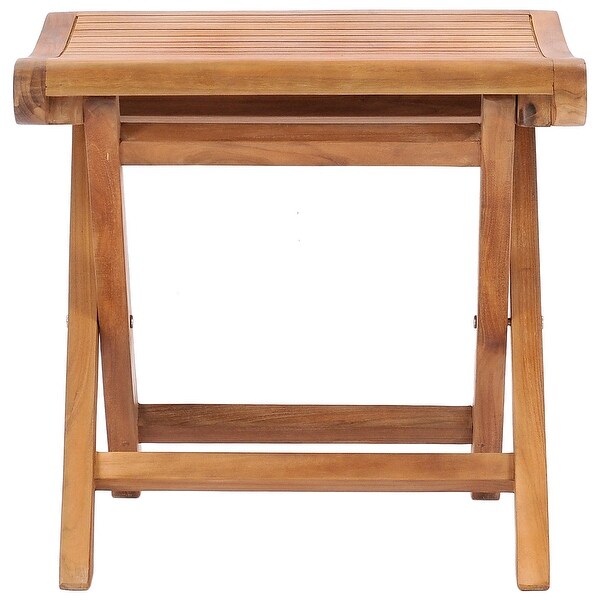 Chic Teak Italy Teak Wood Outdoor Footstool / Side Table，made from AGrade Teak Wood