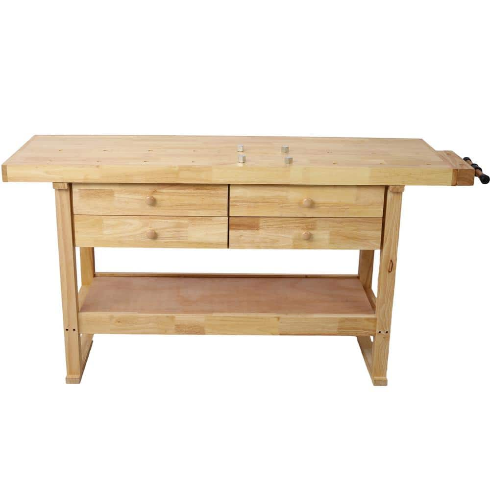 60 in. Wood Workbench with 4 Drawers Wooden Workbench for Garage Workshop and Home Workbench7