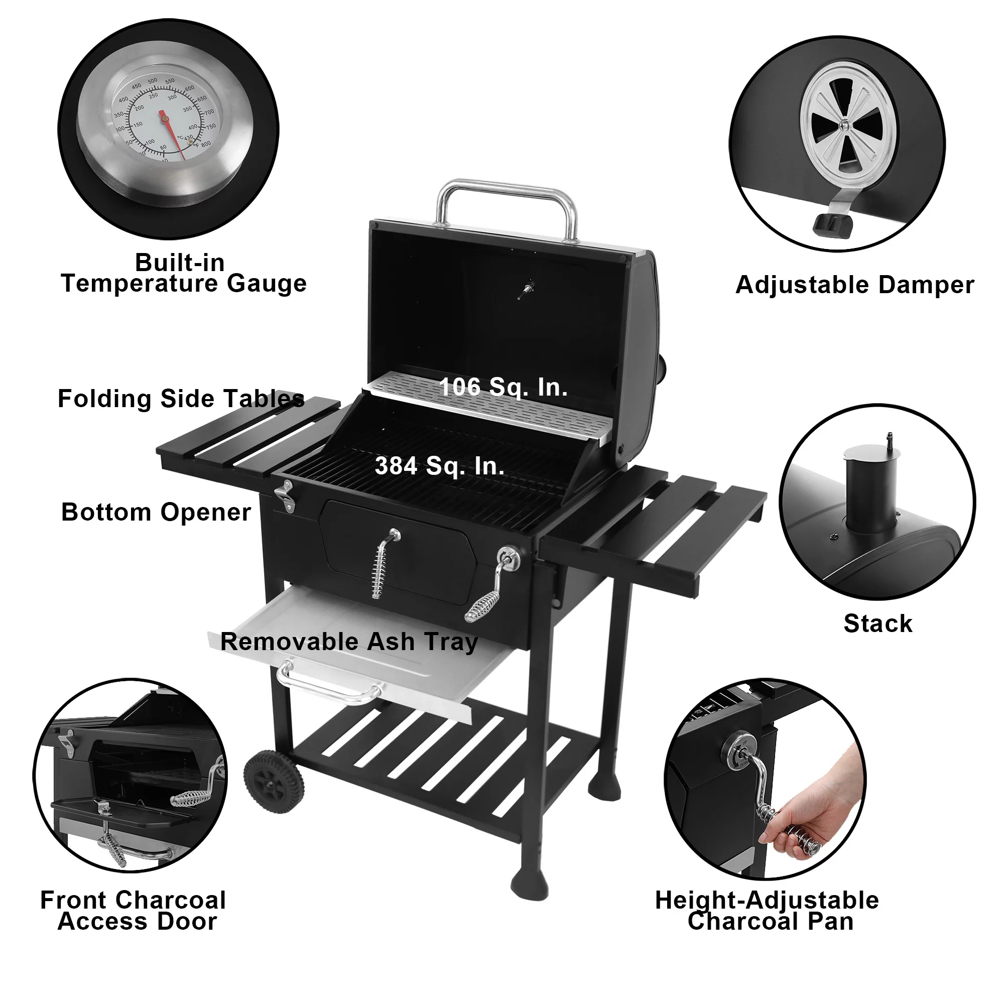 Royal Gourmet 24 CD1824E Charcoal BBQ Grill