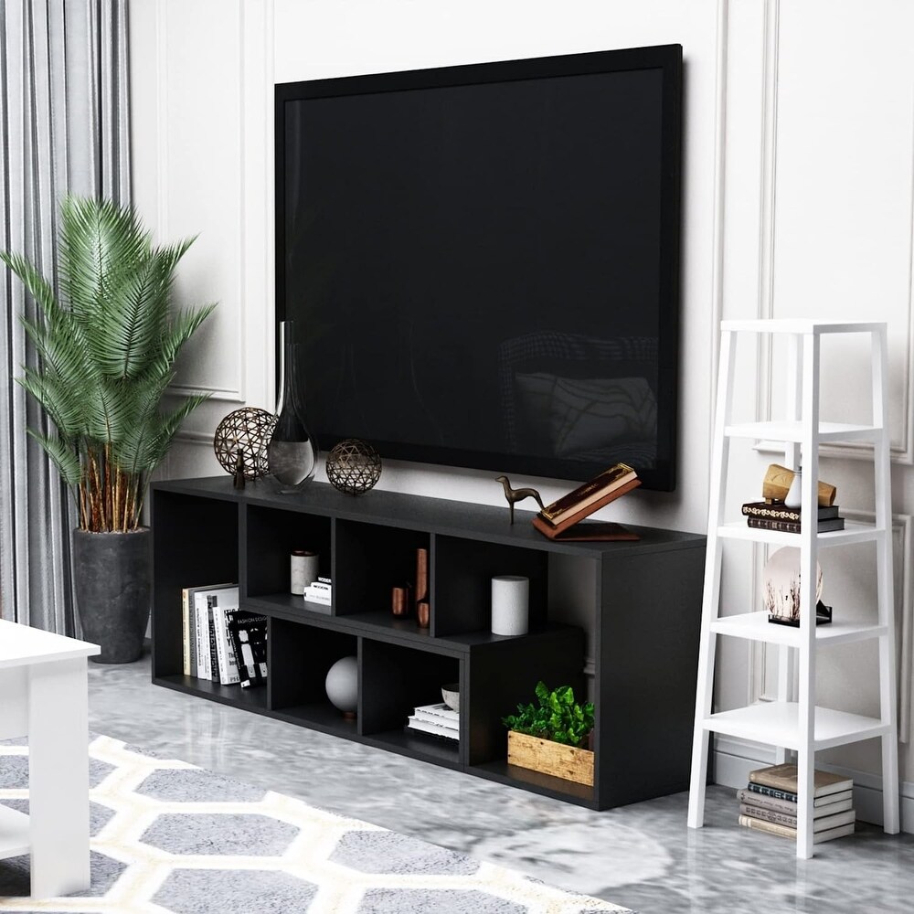 Grondin 2 Piece L Shaped TV Stand  Multi Functional Free Combination Media Console Bookshelf for Living Room Bedroom