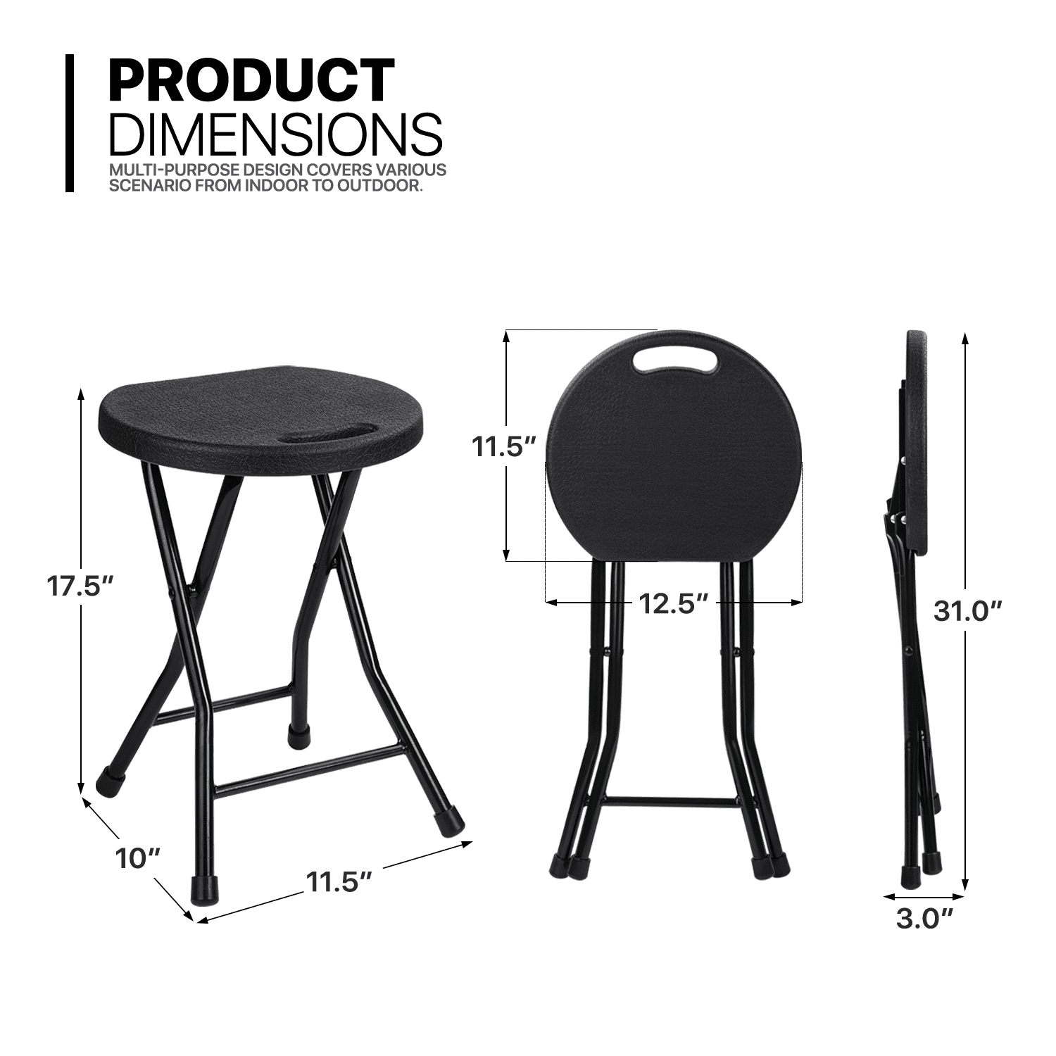 MoNiBloom 7 Pieces 6 FT Folding Table and Chair Set， Indoor Outdoor Picnic Desk with Lock and Foldable Stools for Garden