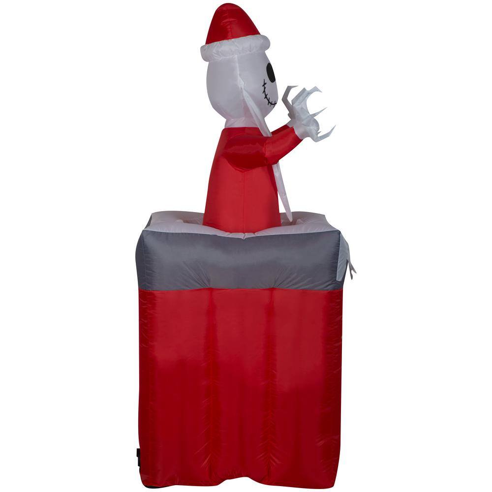 5.5 ft. Tall Animated Airblown-Jack Skellington Popping Out of Chimney-Disney G-111302