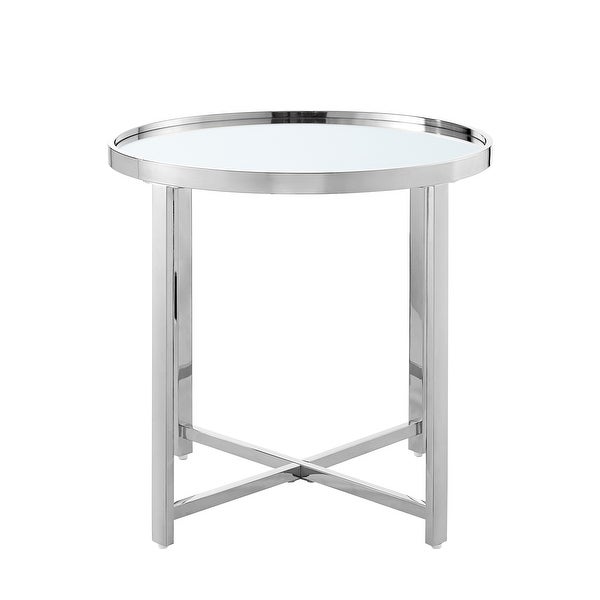 Maxen Mirrored Top End Table