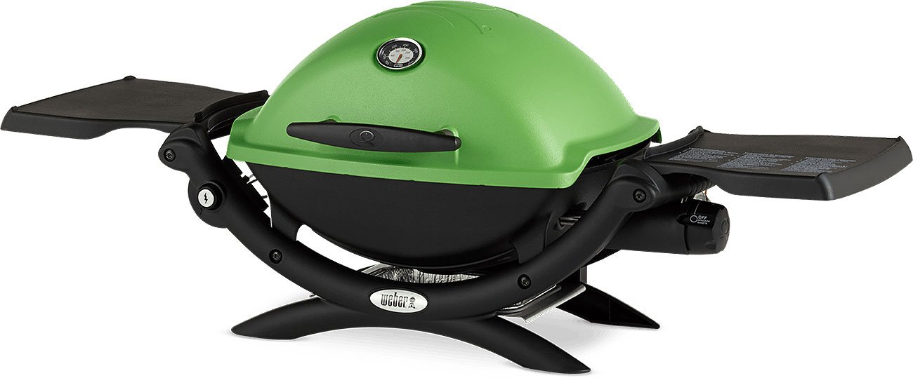 Weber Q 1200 Green Portable Liquid Propane Gas Grill