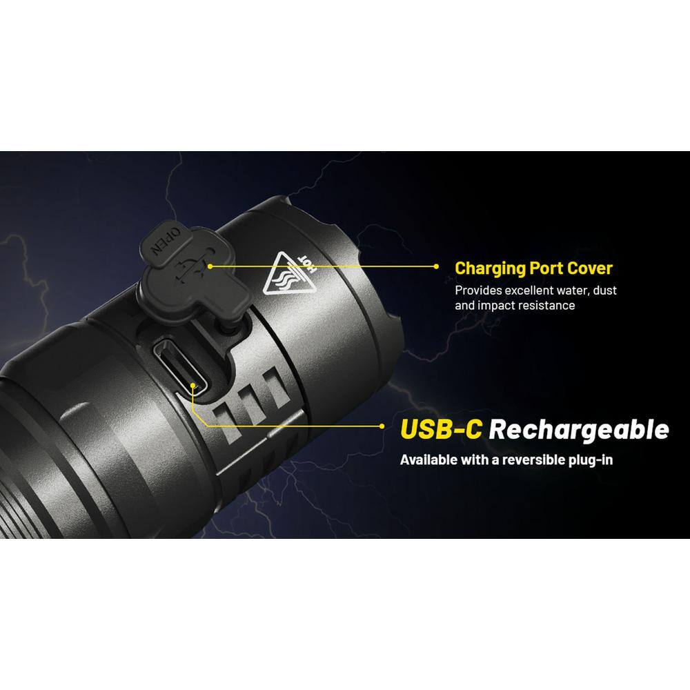 NITECORE 3000 Lumens USB-C Rechargeable Tactical LED Flashlight P23i