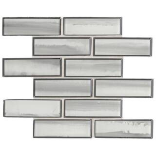 MSI Ombre Grigia 12 in. x 12 in. Glossy Glass Mosaic Tile (1 sq. ft.  each) GLSST-OMBGRI8MM