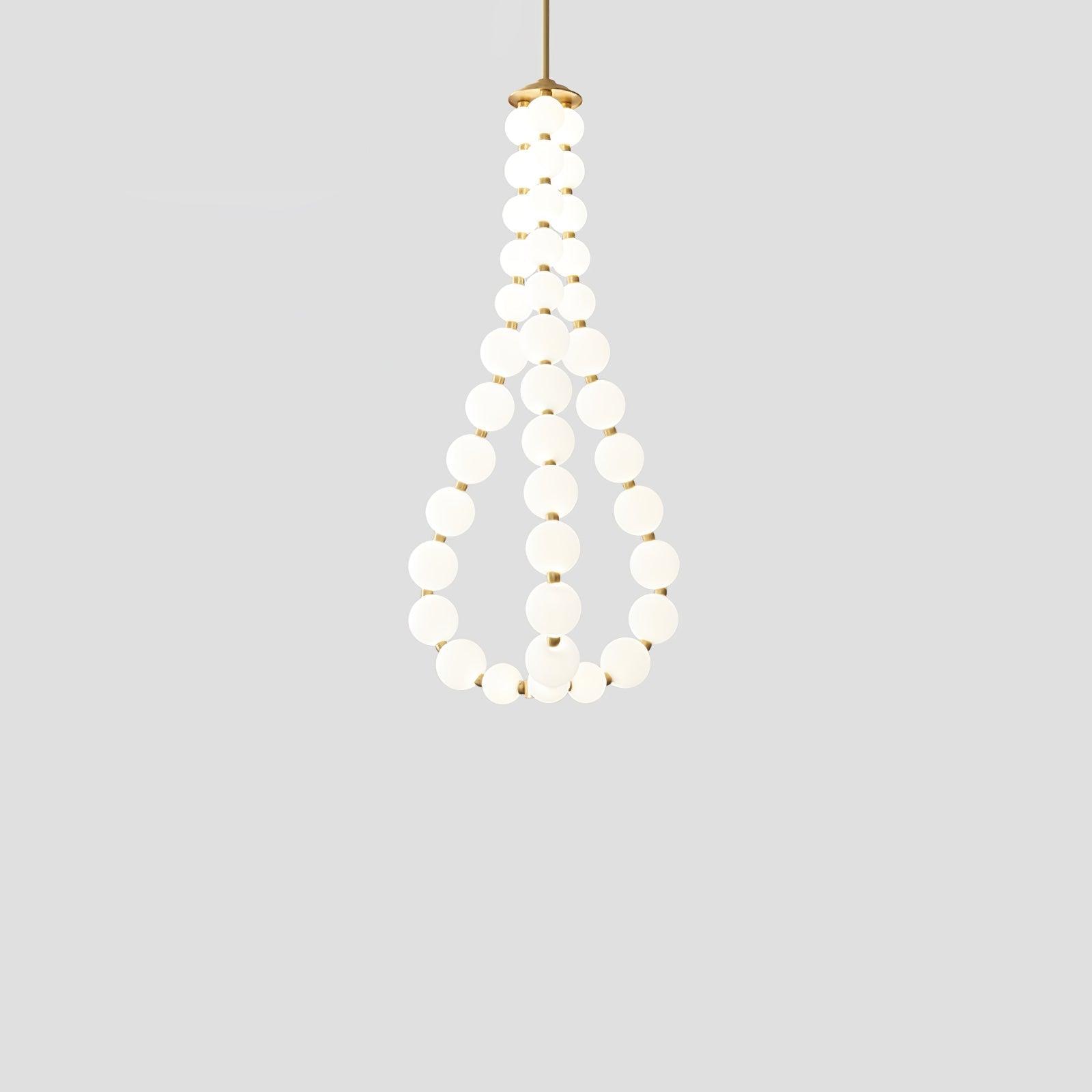 Glass Pearl Necklace Chandelier