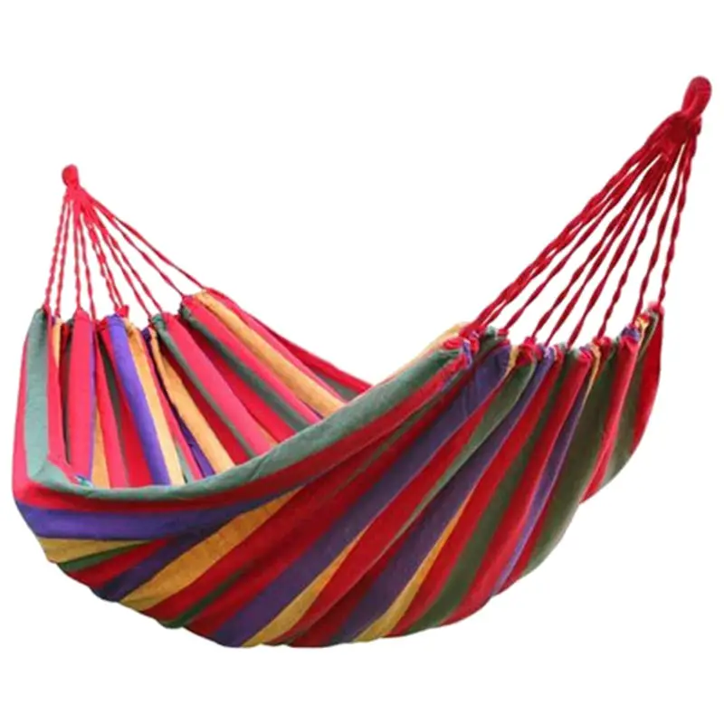 winpolar Outdoor Ultralight Portable Beach Garden Canvas fabric sleeping Striped Swing hammock tent