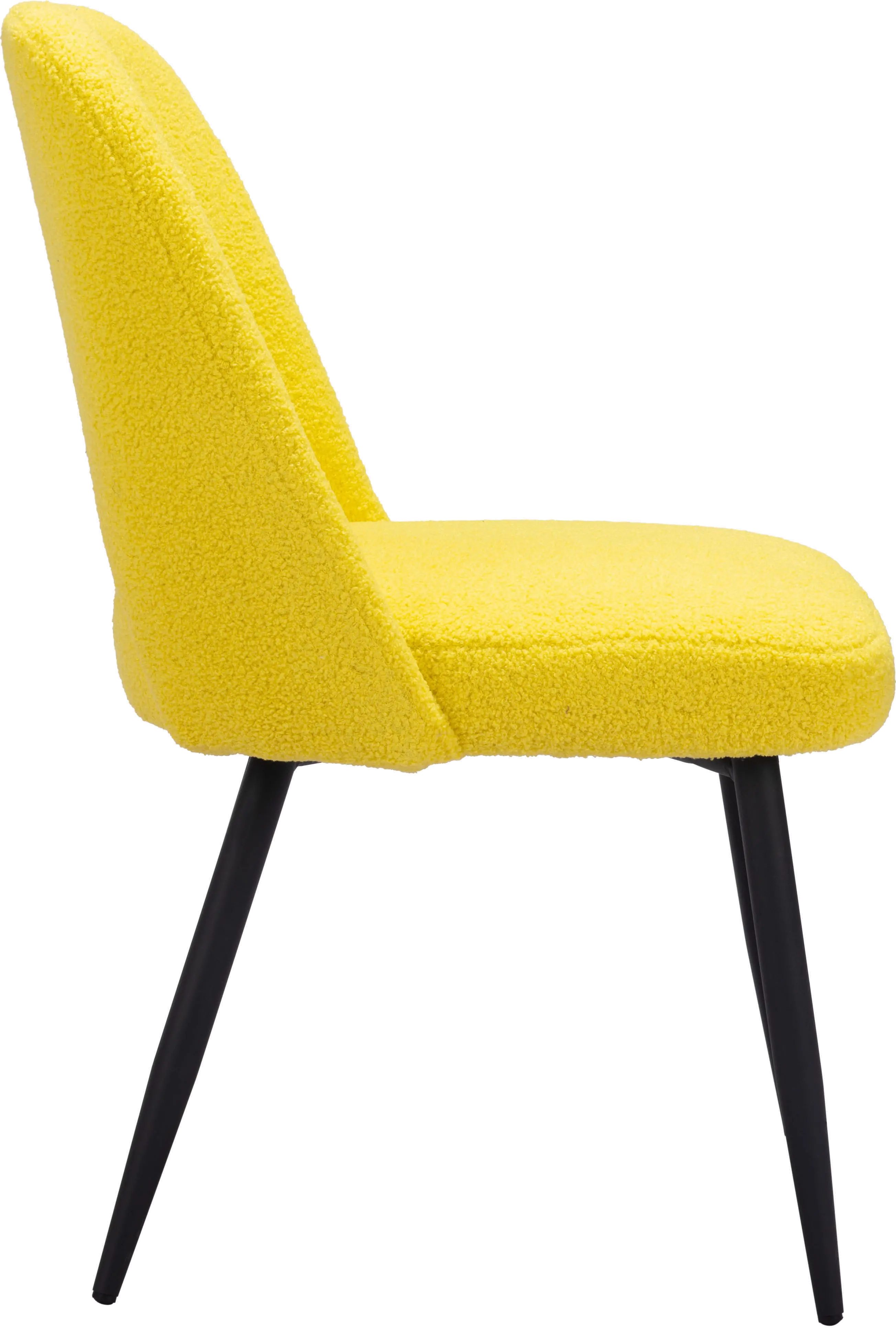 Teddy Yellow Dining Chair， Set of 2