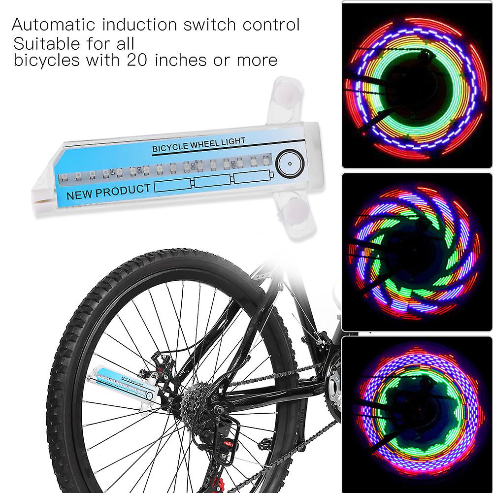 Bicycle Bike Tyre Tire Wheel Lights 16 Led Flash Spoke Light Lamp For Outdoor Cycling