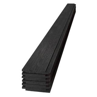 UFP-Edge 1 in. x 6 in. x 8 ft. Barn Wood Charcoal Pine Shiplap Board (6-Pack) 263249