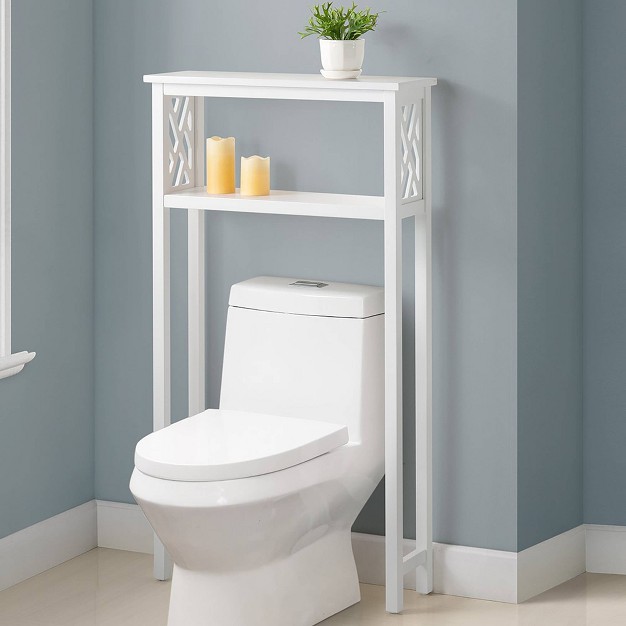 Coventry Bathroom Over The Toilet Open Storage Shelf White Alaterre Furniture