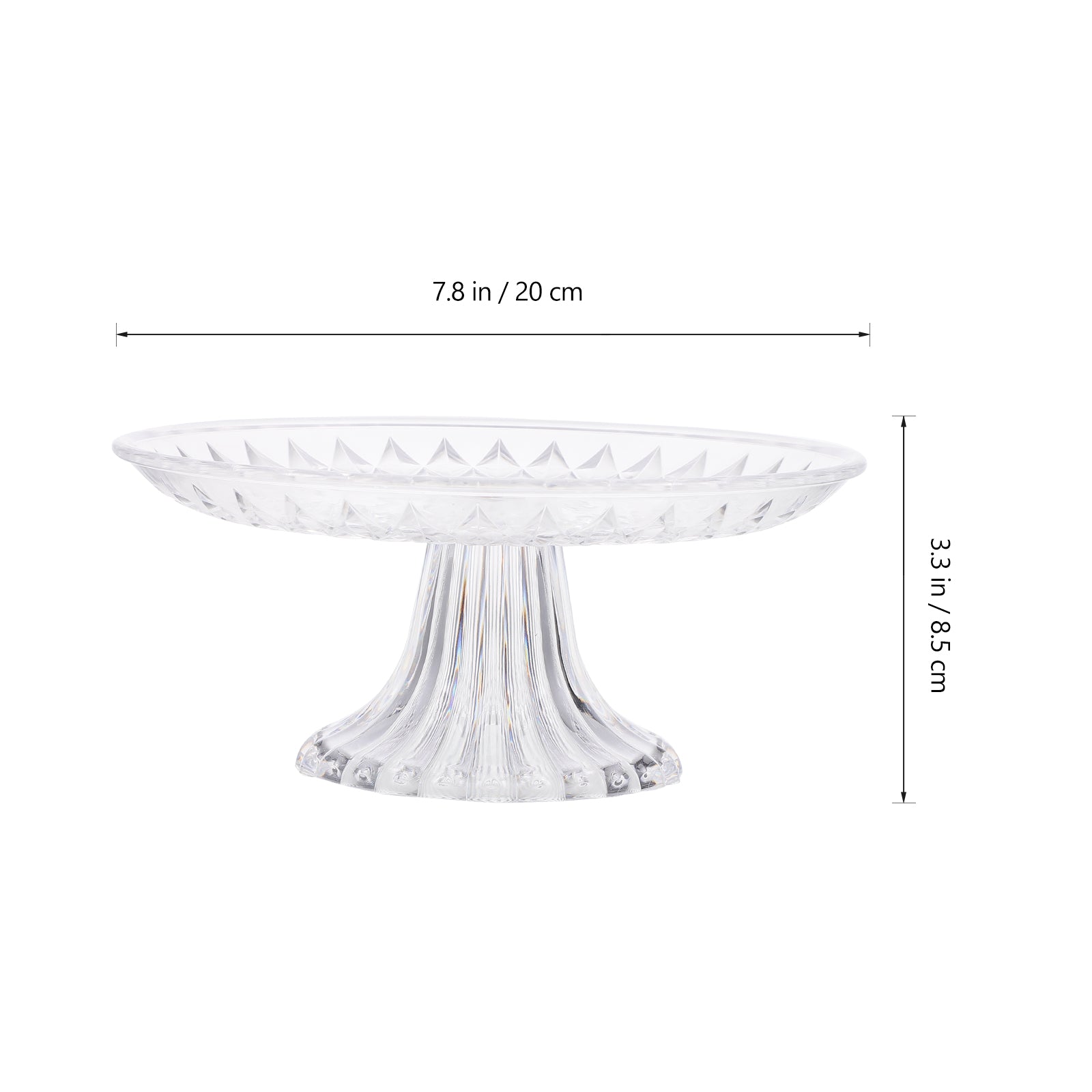 Nuolux Cake Bowl Glass Fruit DomePop Stand Compote Trifle Plate Plate Holder Tray Stands Stand Carrier Platter Glass Clear