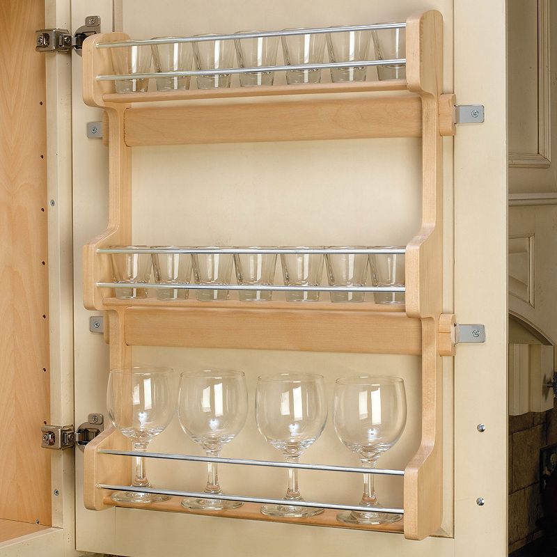 Rev-A-Shelf Large Adjustable 3-Shelf Cabinet Door Mount Spice Rack， 4ASR-21