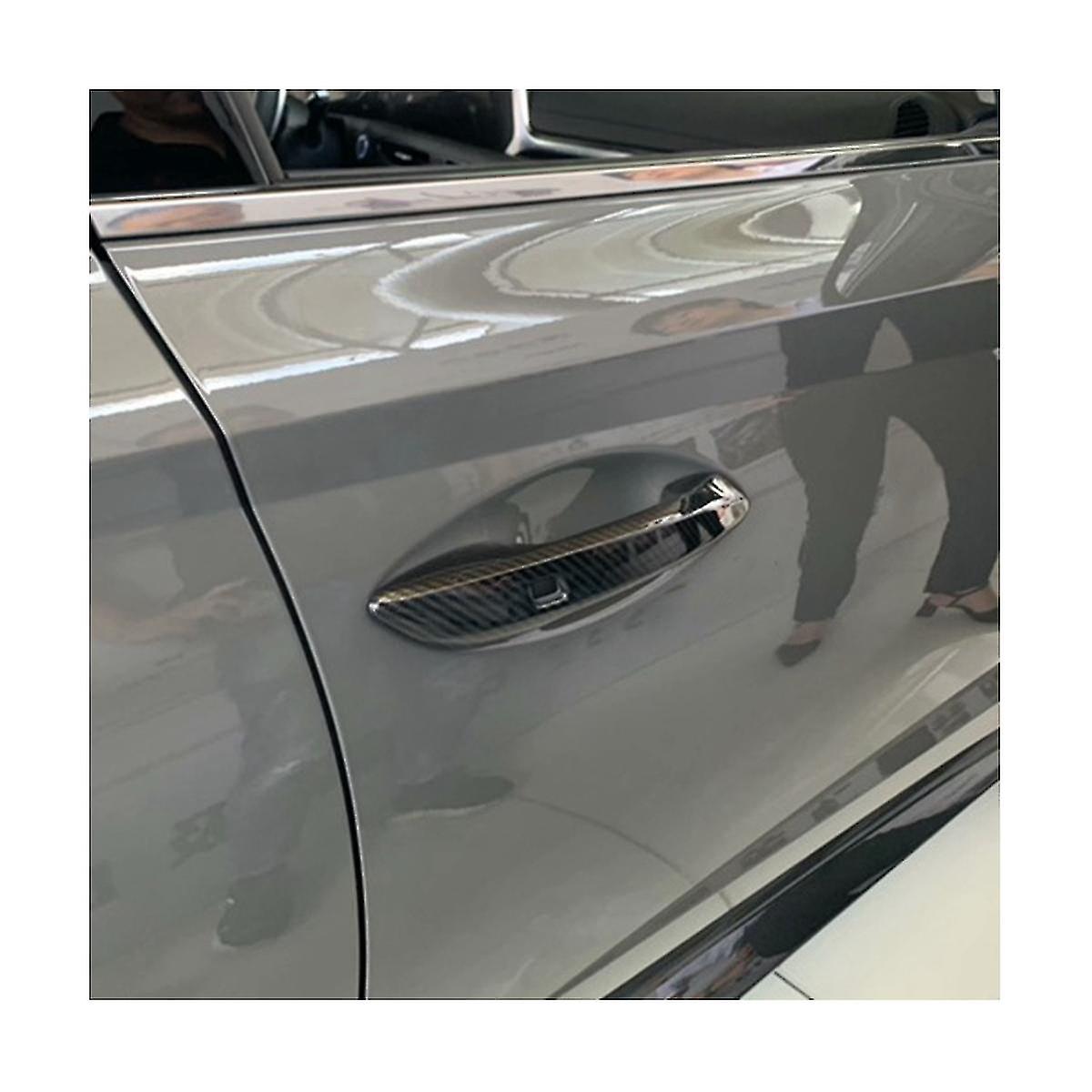 Car Abs Carbon Fiber Outer Side Door Handle Cover For 2020 2021