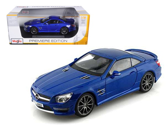 Maisto 2012 Mercedes SL 63 AMG Blue 1/18 Diecast C...