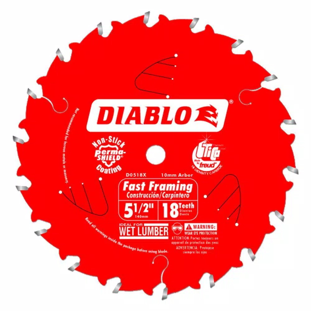 DIABLO 5-1/2 in. x 18-Teeth Framing Saw Blade and#8211; XDC Depot