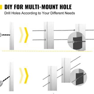 VEVOR Cable Railing Post 36 in. x 1.97 in. x 1.97 in. Stair Railing Kit without Hole Stair Handrail with Mount Bracket LGZYWKD91.455LV70V0