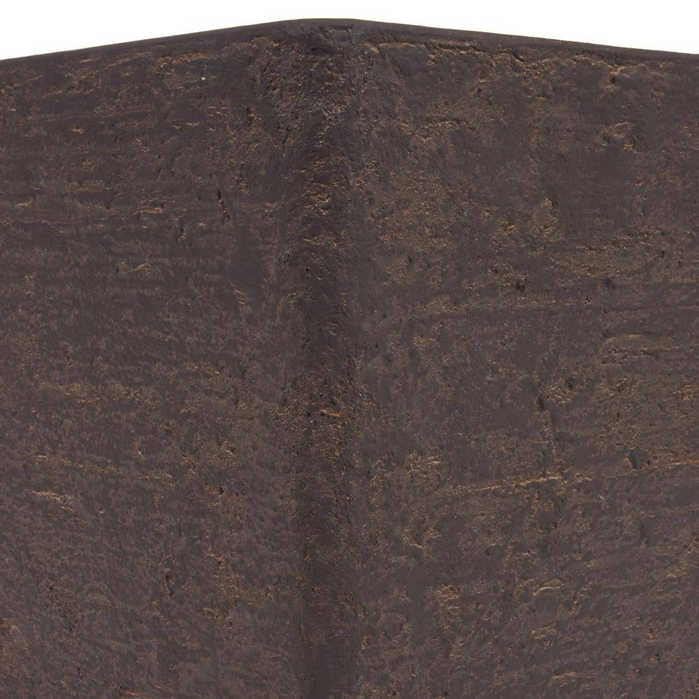 Alpine Corporation Small, Brown Indoor/Outdoor Stone-Look Resin Squared Planter (Set of 2) CLL386S-SWD-2