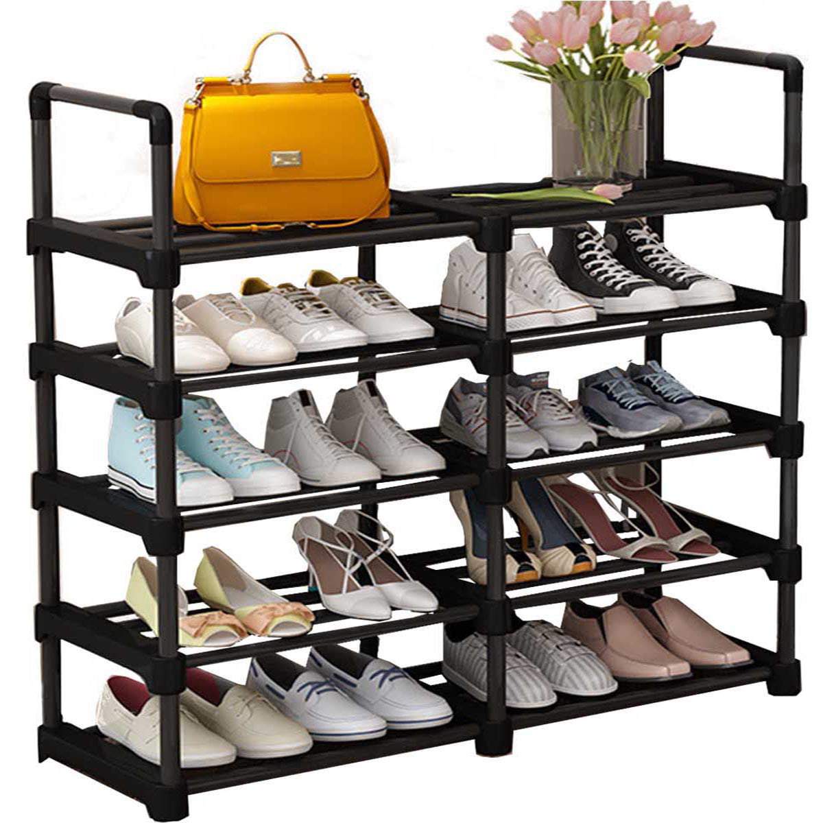 Shoe Rack Shoe Organizer， 20-24  Pairs Shoes Storage Organizer Metal StackableandRemovable Multifunctional Show Rack for Entryway，Closet and Bedroom