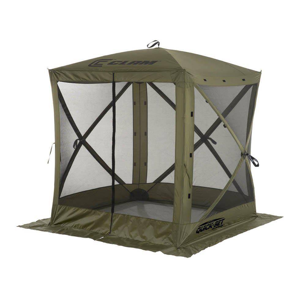 Clam Quick-Set Traveler Green Outdoor Screen Shelter with Wind Panels (4-Pack) CLAM-TV-9870 + 2 x CLAM-WP-2PK-9896