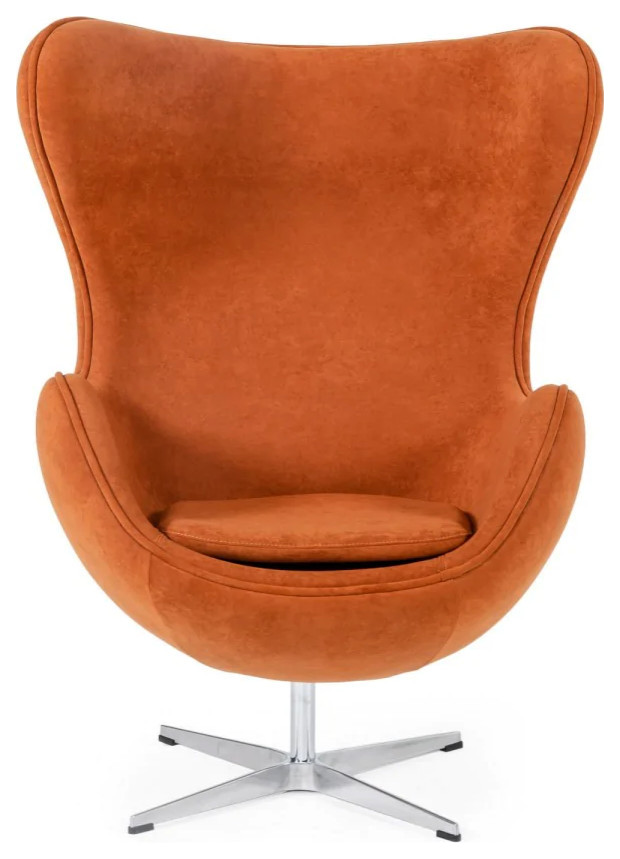 Chambers Modern Rust Fabric Accent Chair   Midcentury   Armchairs And Accent Chairs   by V.S.D Furniture  Houzz