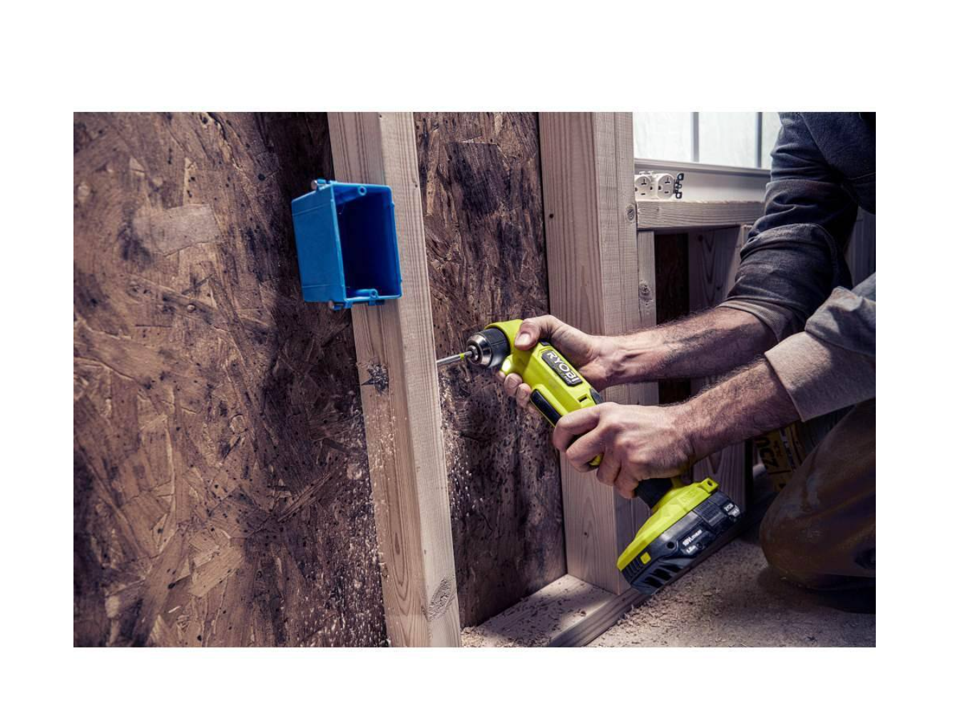 RYOBI PSBID01K-PSBRA02B ONE+ HP 18V Brushless Cordless Compact 1/4 in. Impact Driver and 3/8 in. Right Angle Drill with (2) Batteries， Charger