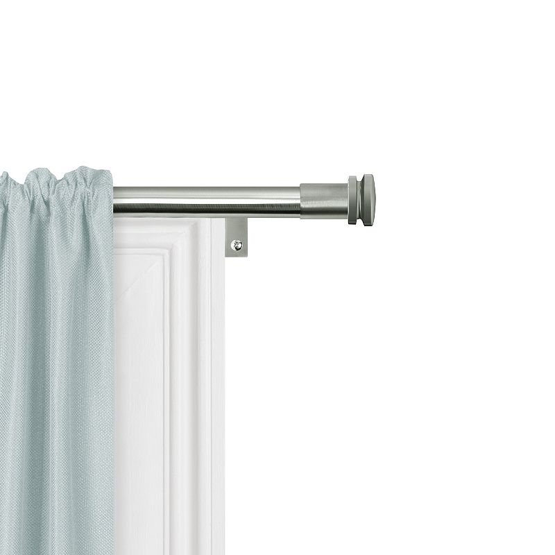 Zenna Home Smart Rods Easy Install Adjustable Drapery Window Rod with Cap Finials