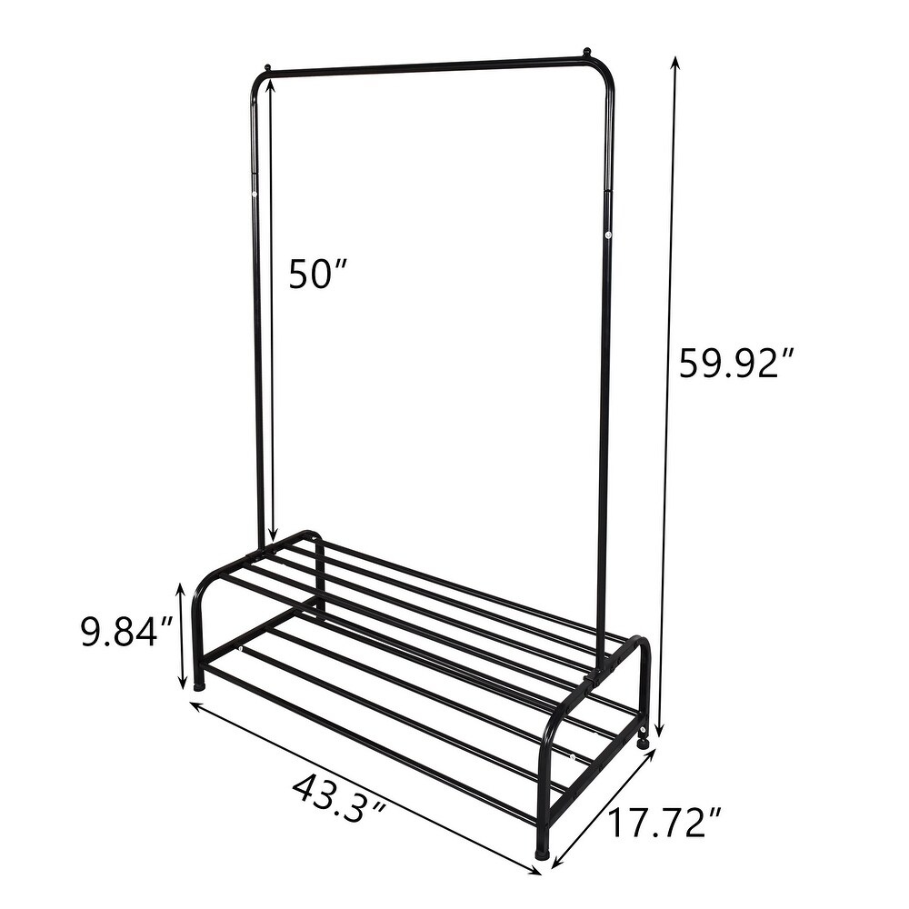 Siavonce Clothing Garment Rack with Shelves