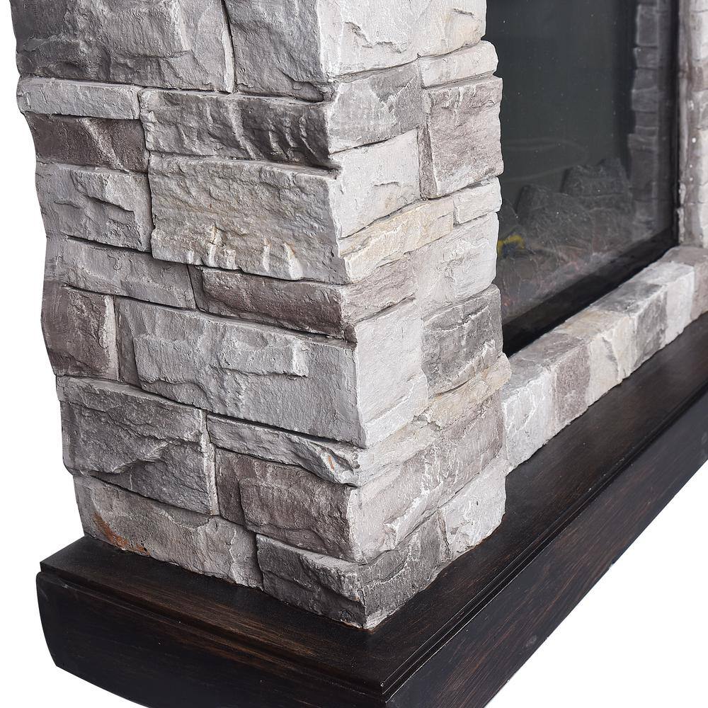 FESTIVO 40 in. Freestanding Electric Fireplace in Gray FFP20163