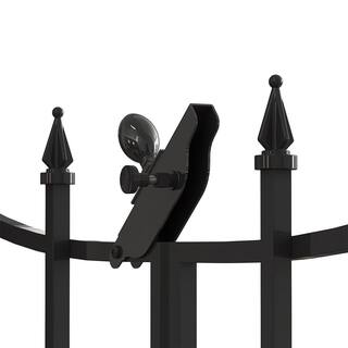 Vigoro EmpireWestbrook 28.7 in. H x 46.2 in. W Black Steel Decorative Fence Gate 860350