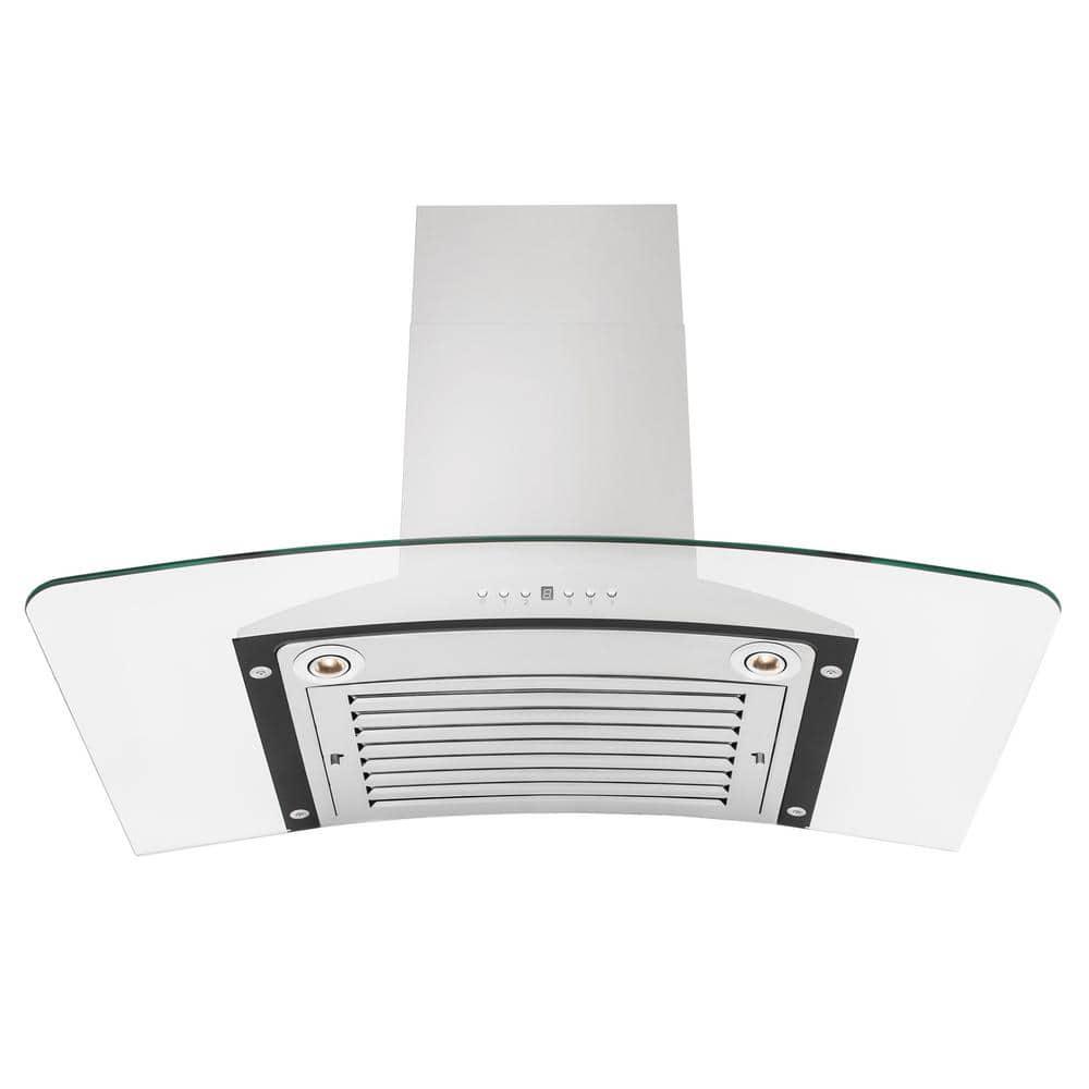 ZLINE Kitchen and Bath 30  Convertible Vent Wall Mount Range Hood in Stainless Steel and Glass